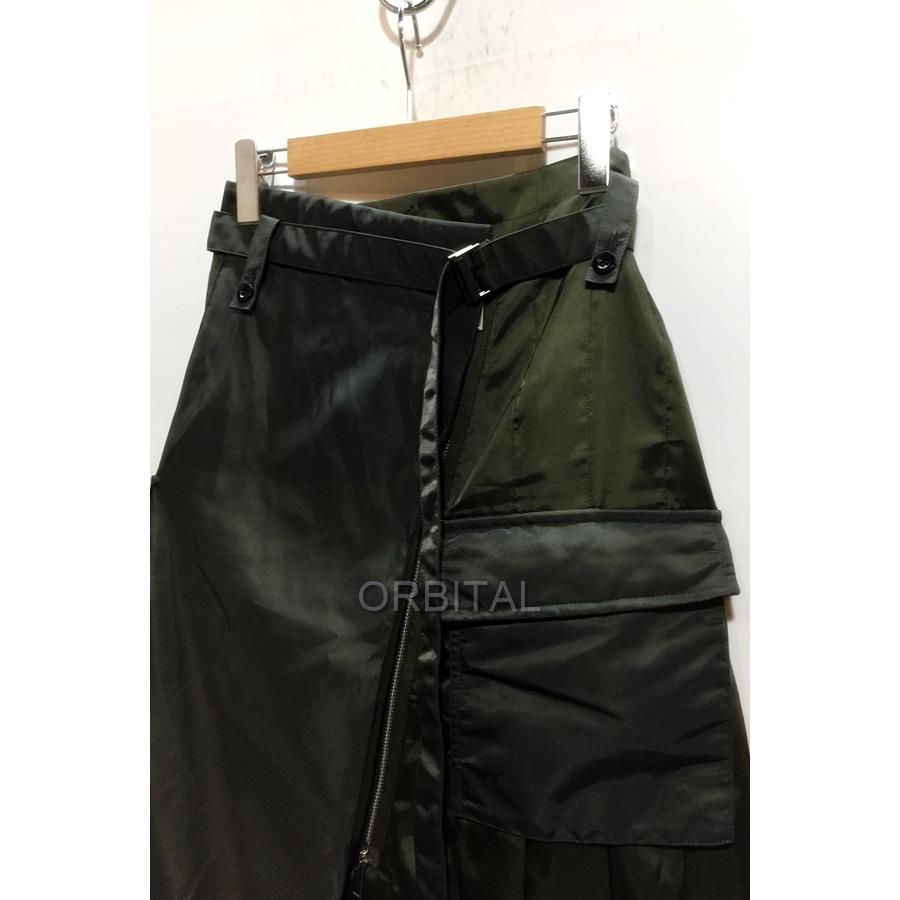 sacai スカート　ナイロン　プリーツ　サカイ　ボトムス sacai（サカイ） 24SS ドッキングナイロンミリタリープリーツスカート