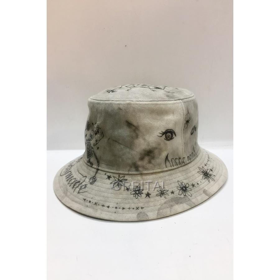 READYMADE×DR.Woo 美品 BUCKET HAT TATOO カーキ READYMADE（レディメイド） 代官山)レディメイド ドクターウー × Dr