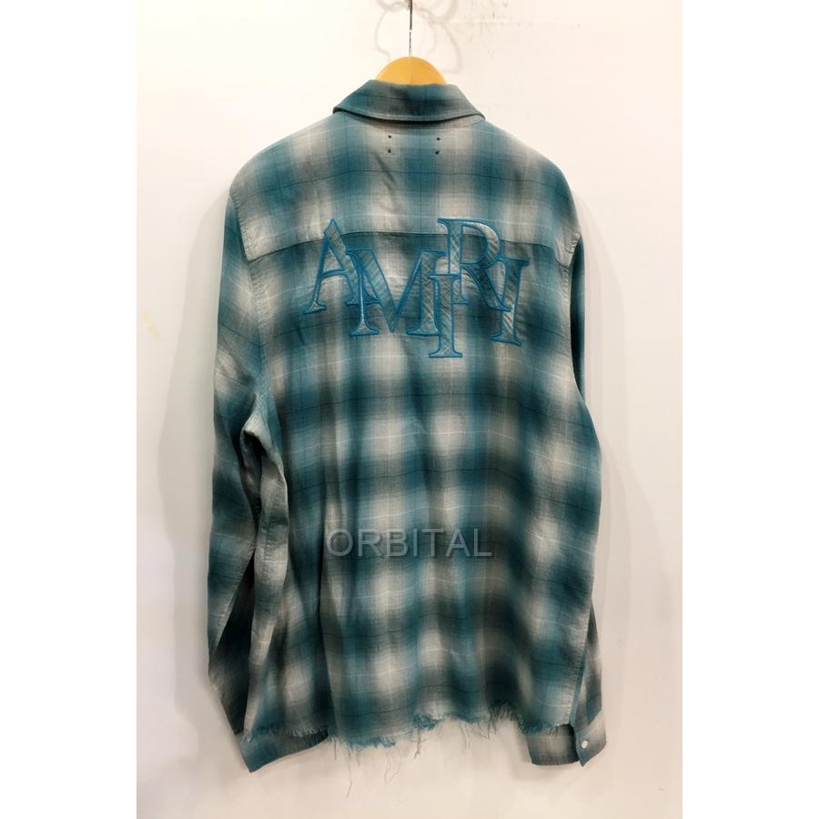 AMIRI（アミリ） 代官山)AMIRI 国内正規 ロゴ オンブレチェック シャツ