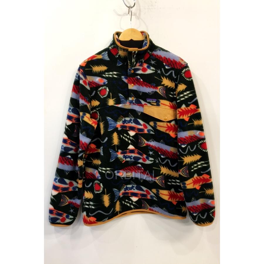 XL patagonia パタゴニア シンチラスナップT SEOG サーモン柄｜