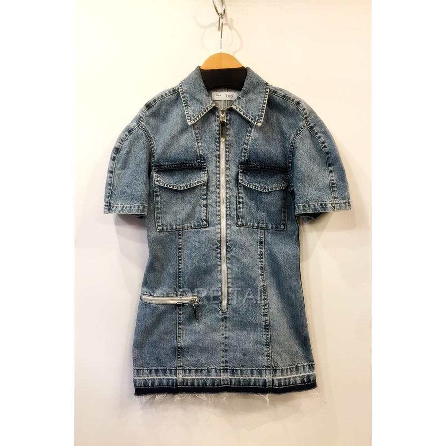 TOGA TOO トーガトゥ　Denim mini dress デニムミニドレス TOGA TOO 代官山)TOGA TOO トーガトゥ デニムミニドレス フロント