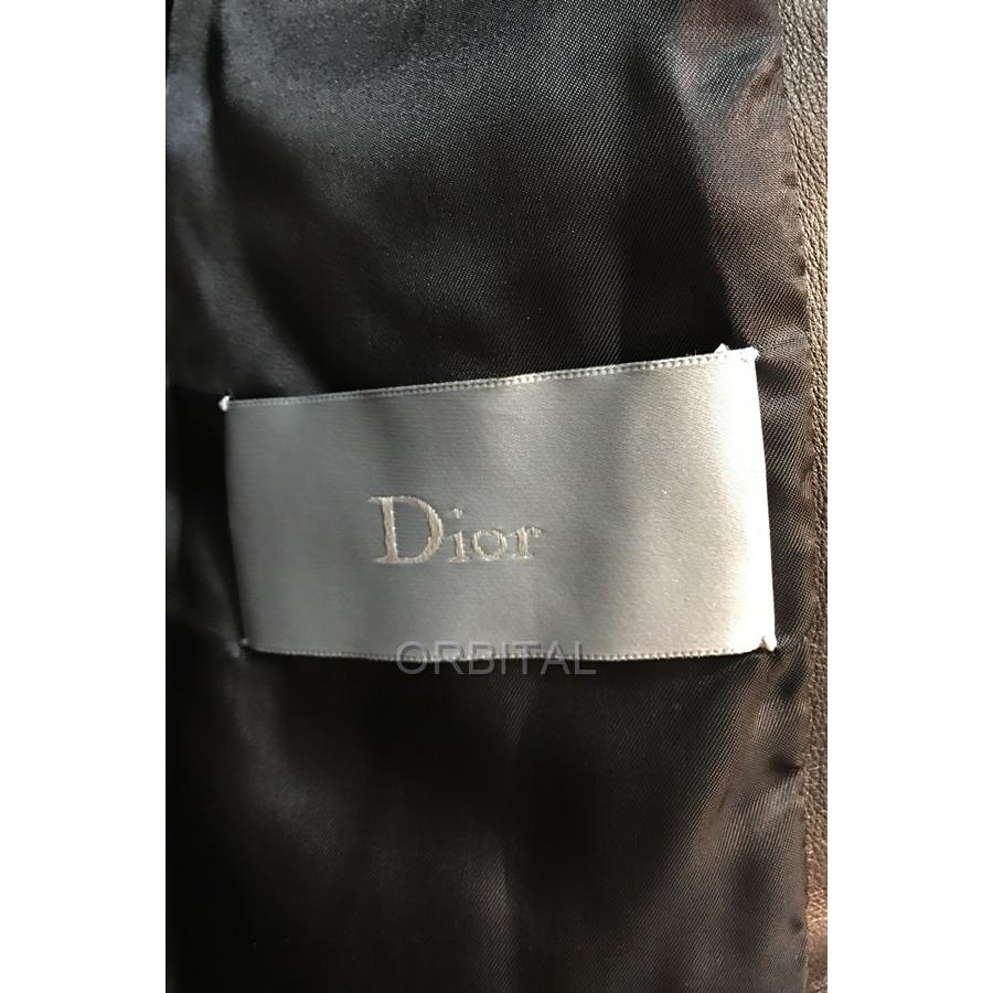 経堂) Dior ディオール シングルレザージャケット ラムレザー ブラック