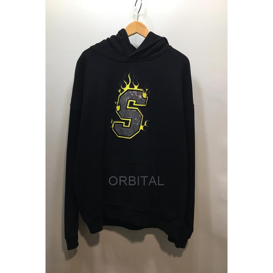 経堂) SUPPLIER サプライヤー ラインストーン ロゴプルオーバー  