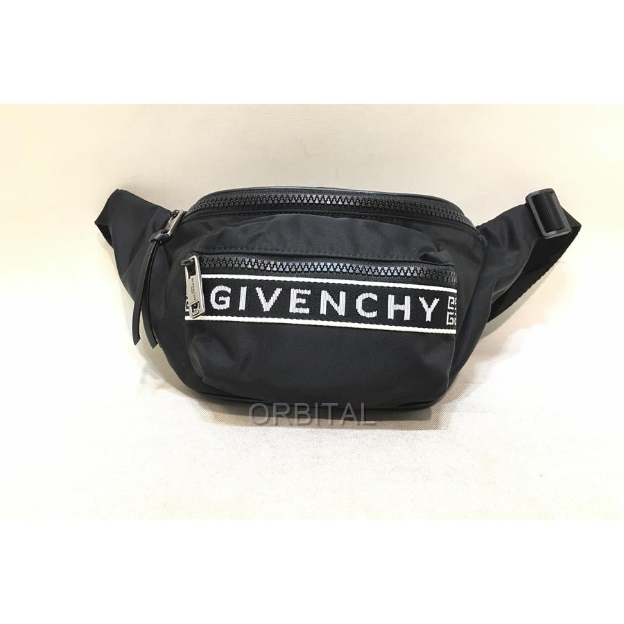 GIVENCHYジバンシー ボディバッグ ウエストポーチ 黒 ブラック ホワイト 経堂) GIVENCHY ジバンシィ ロゴボディバッグ LIGHT BUM BAG ウエスト