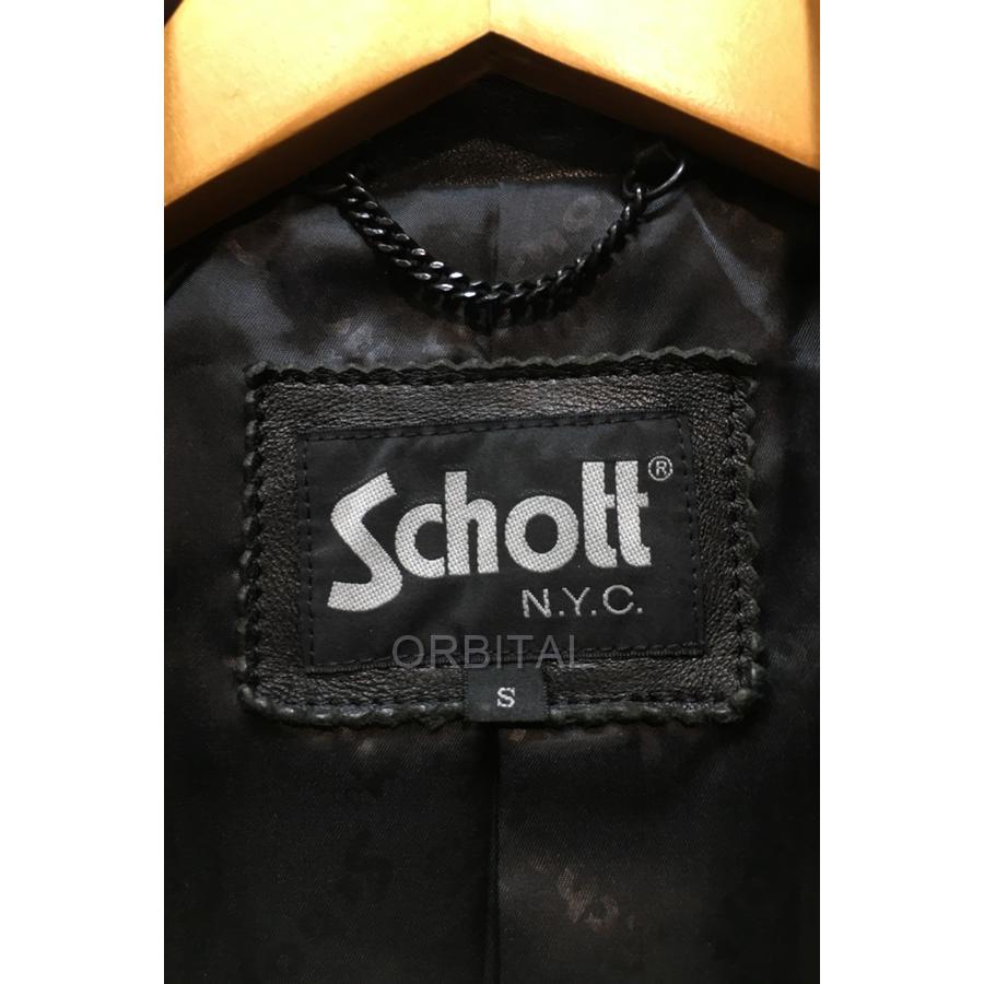 経堂) Schott ショット ダブルライダースジャケット セミダブル 革