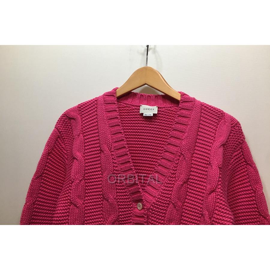 り【新品】GUCCI ケーブル織 カーディガン ☆Gucci☆オーバーサイズ ケーブルニット カーディガン (GUCCI