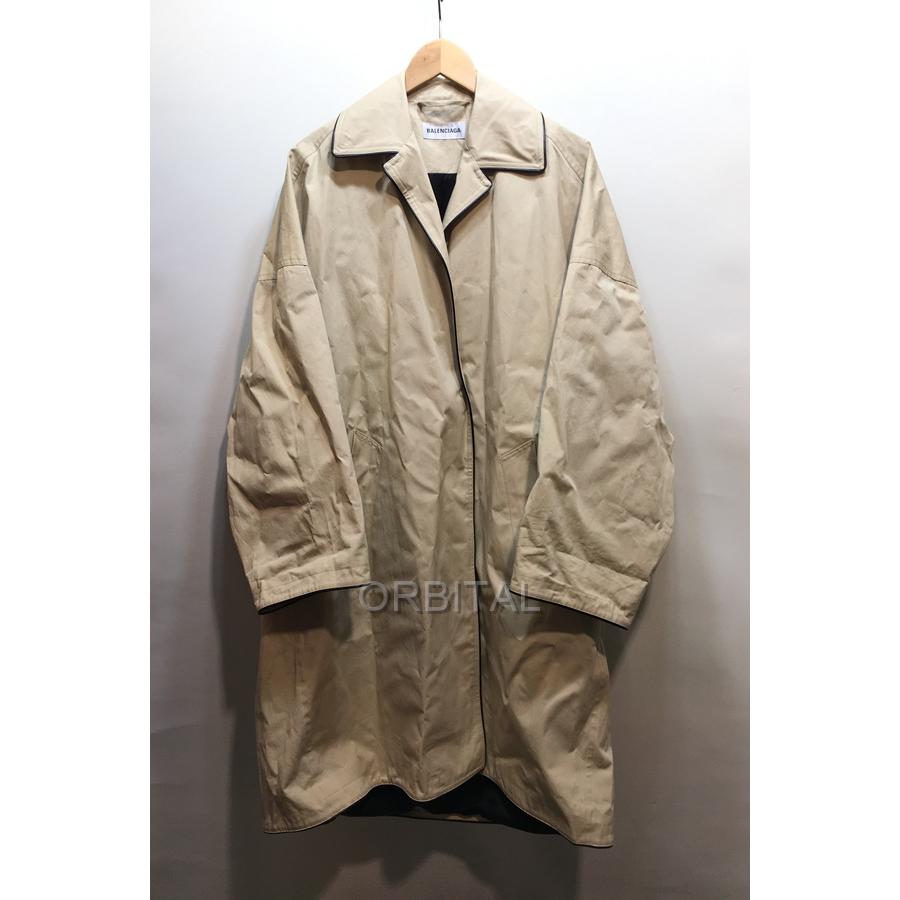 BALENCIAGA ベージュ オペラコート ブランド 経堂) BALENCIAGA バレンシアガ 20SS パイピング