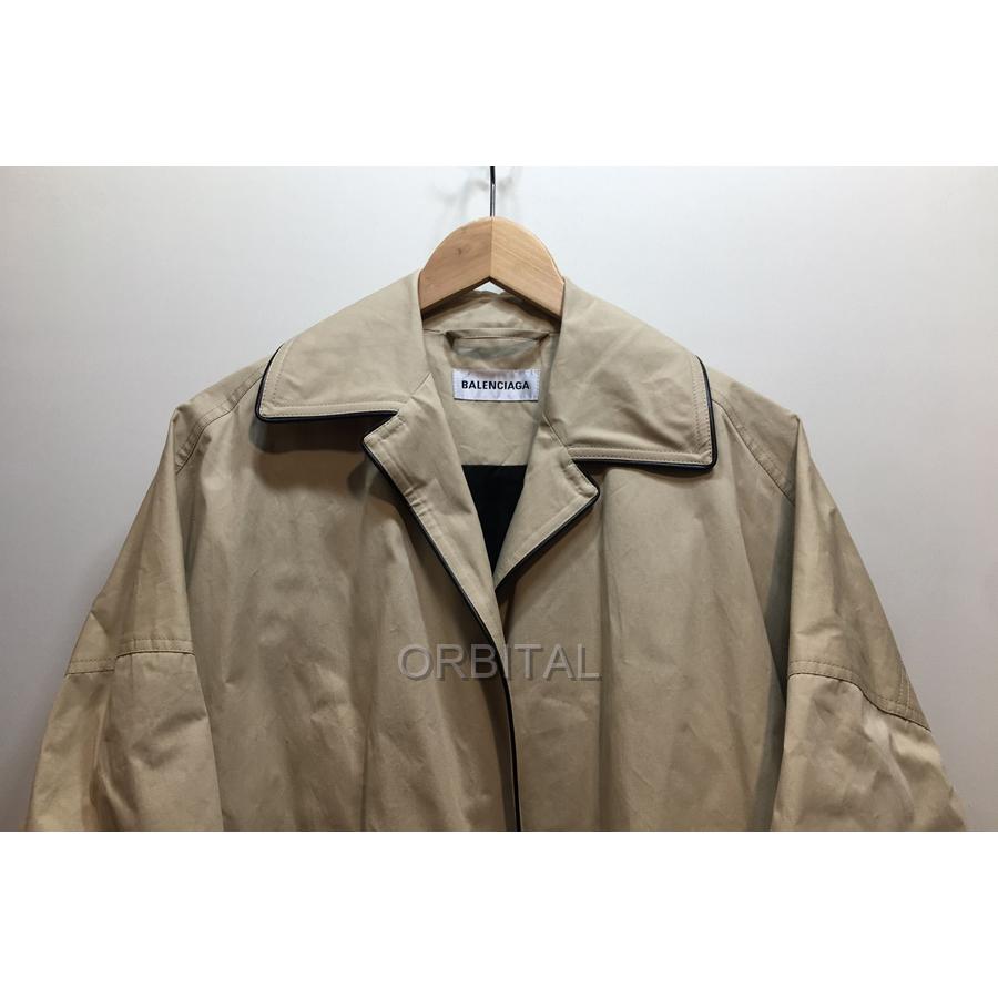 BALENCIAGA ベージュ オペラコート ブランド 経堂) BALENCIAGA バレンシアガ 20SS パイピング