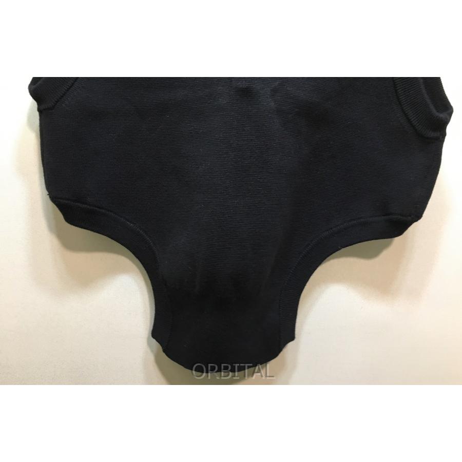 ENFOLD ブラック ミラノリブカーブヘムニットベスト 38