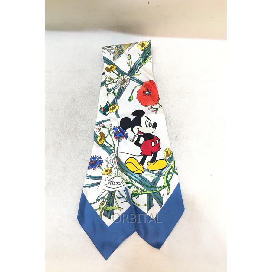 経堂) グッチ ディズニー GUCCI Disney シルク ネックボウ スカーフ