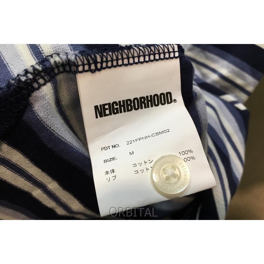 経堂) ネイバーフッド NEIGHBORHOOD 22SS ボーダー ポロシャツ 半袖