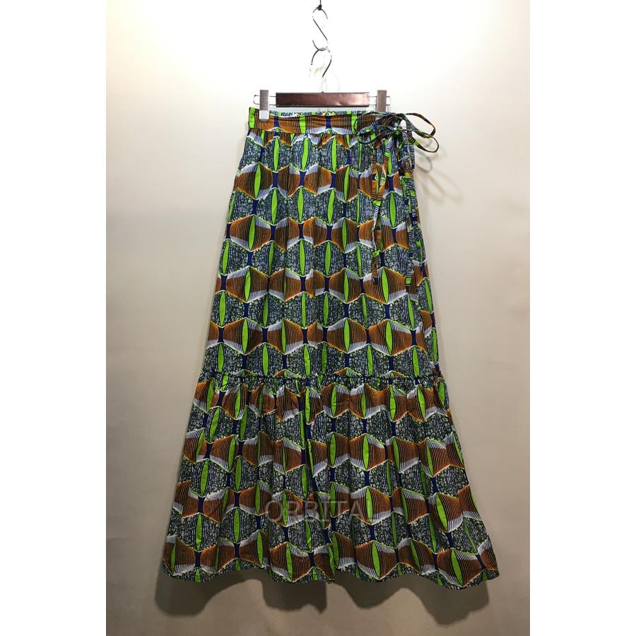 Maison Special アフリカンバティックプリントマキシスカート