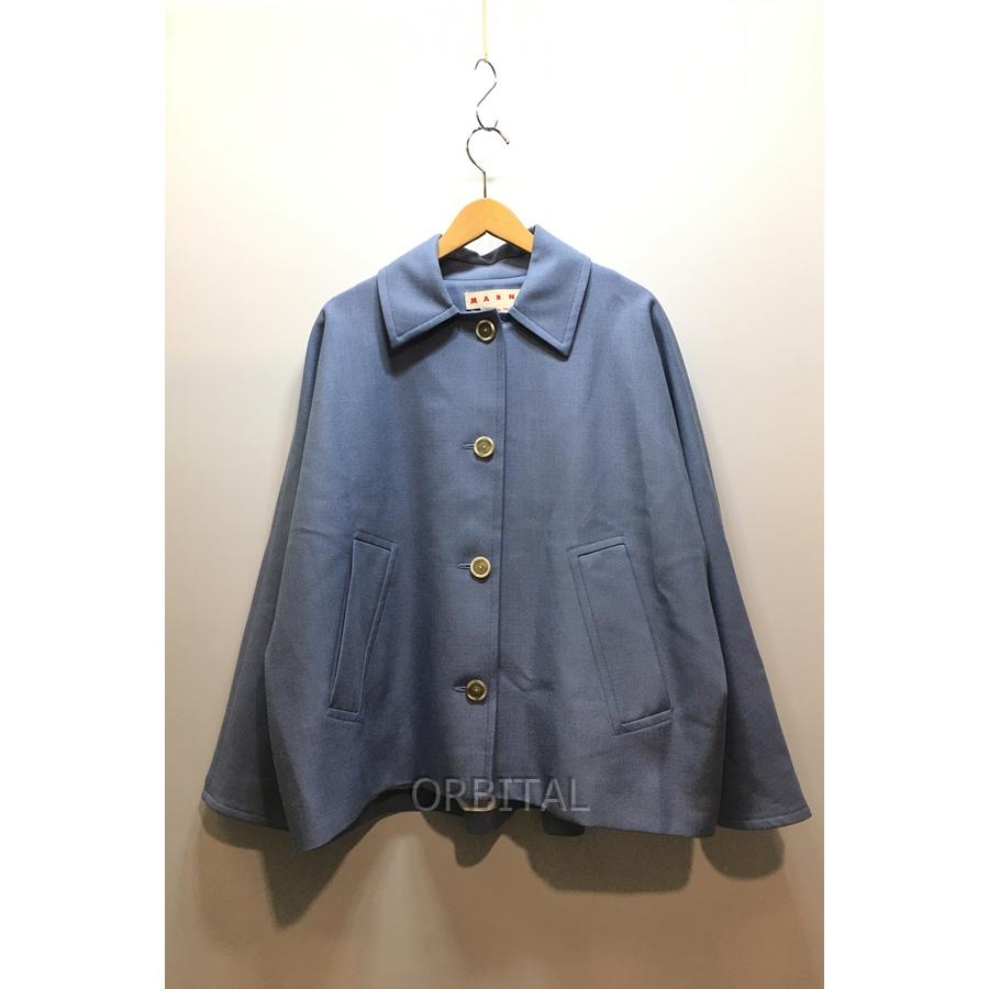 経堂) マルニ Marni 20AW Blue Gathered Back Button-down Jacket 