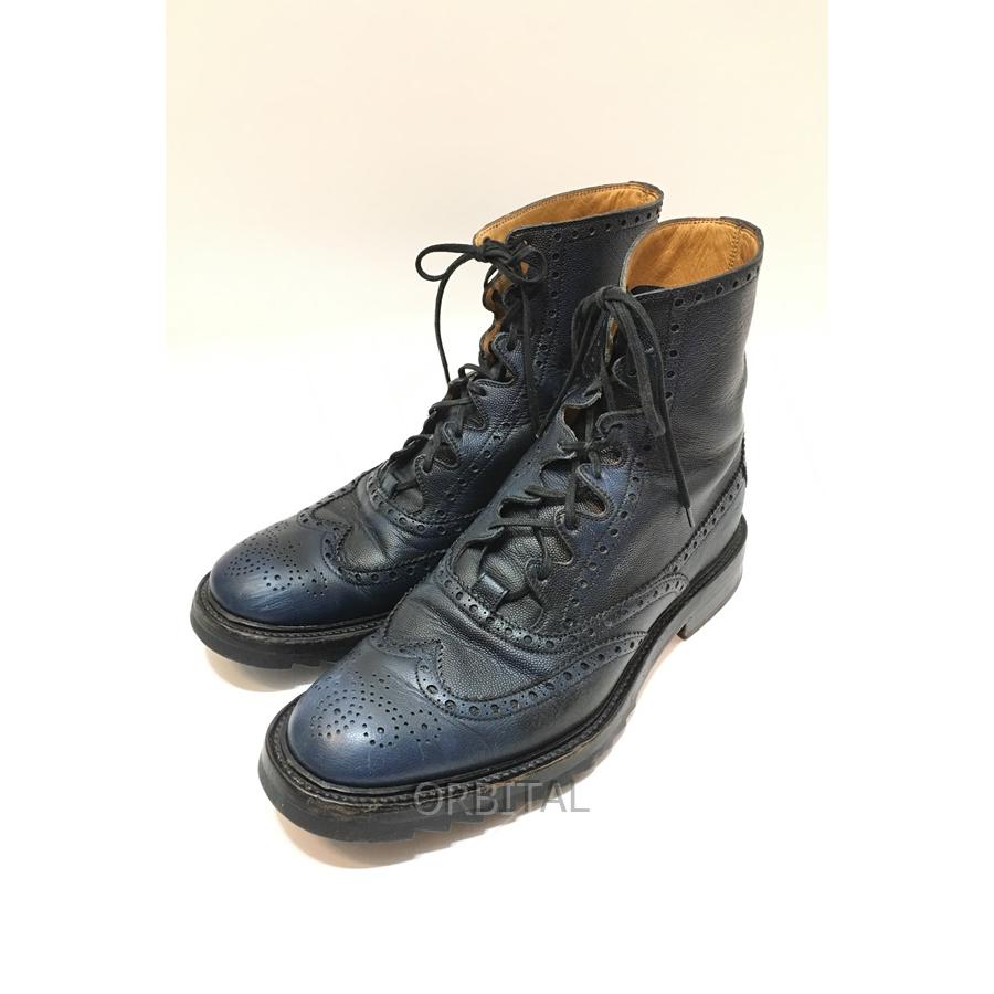 GUCCI 経堂) グッチ ウィングチップ レースアップ ブーツ サイズ8  