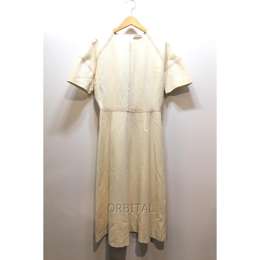 JIL SANDER 経堂) ジルサンダー Jil Sander リネン混 ステッチデザイン 