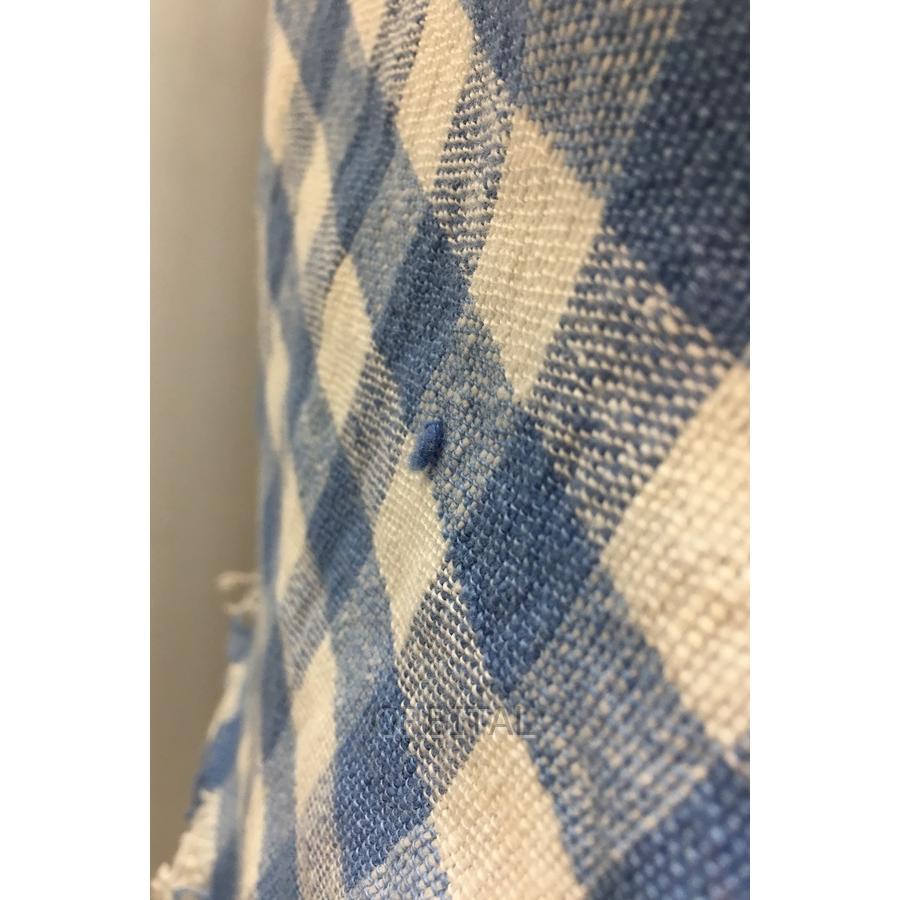 本日限定価格　ASAUCEMELER　リネンストール　チェック　アソースメレ ASAUCE MELER 経堂) アソースメレ リネン ギンガムチェック