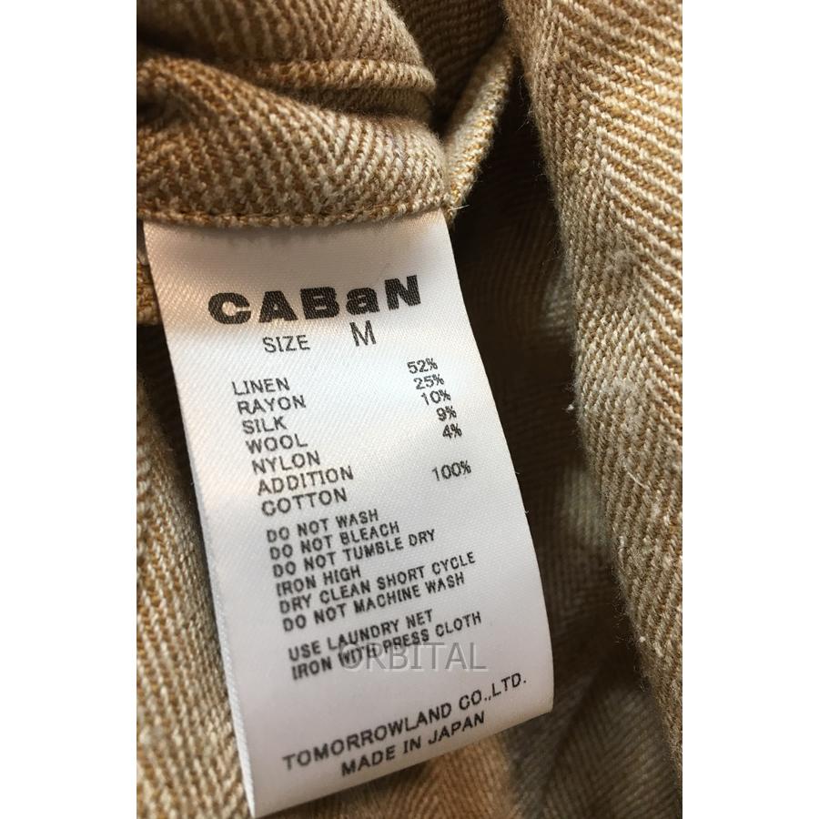 CABaN リネンレーヨン ヘリンボーンダブルブレストジャケット サイズS caban（キャバン）の「CABaN リネンレーヨン ヘリンボーンダブル