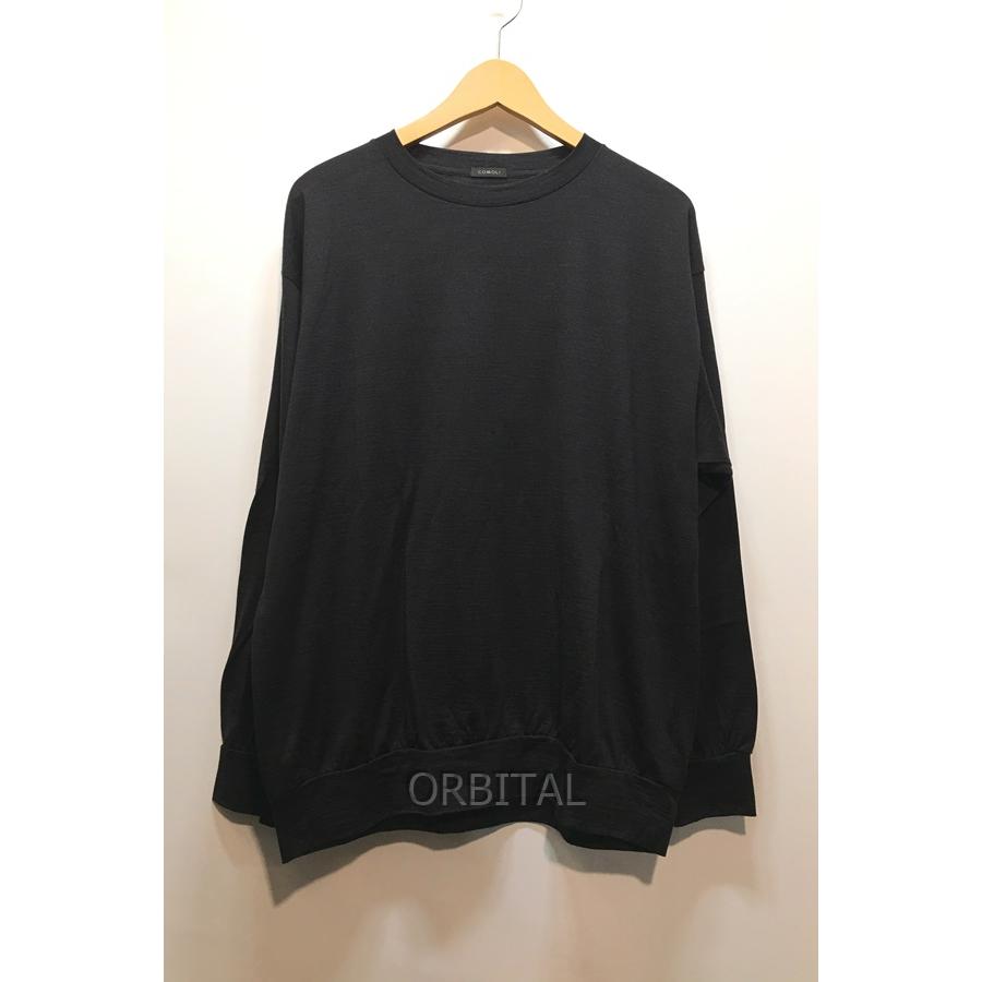 サマー ウール 長袖クルー Charcoal サイズ2 COMOLI (コモリ) ウール