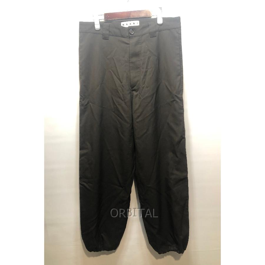 MARNI 経堂) マルニ marni 裾ドローコード ウールパンツ サイズ48 