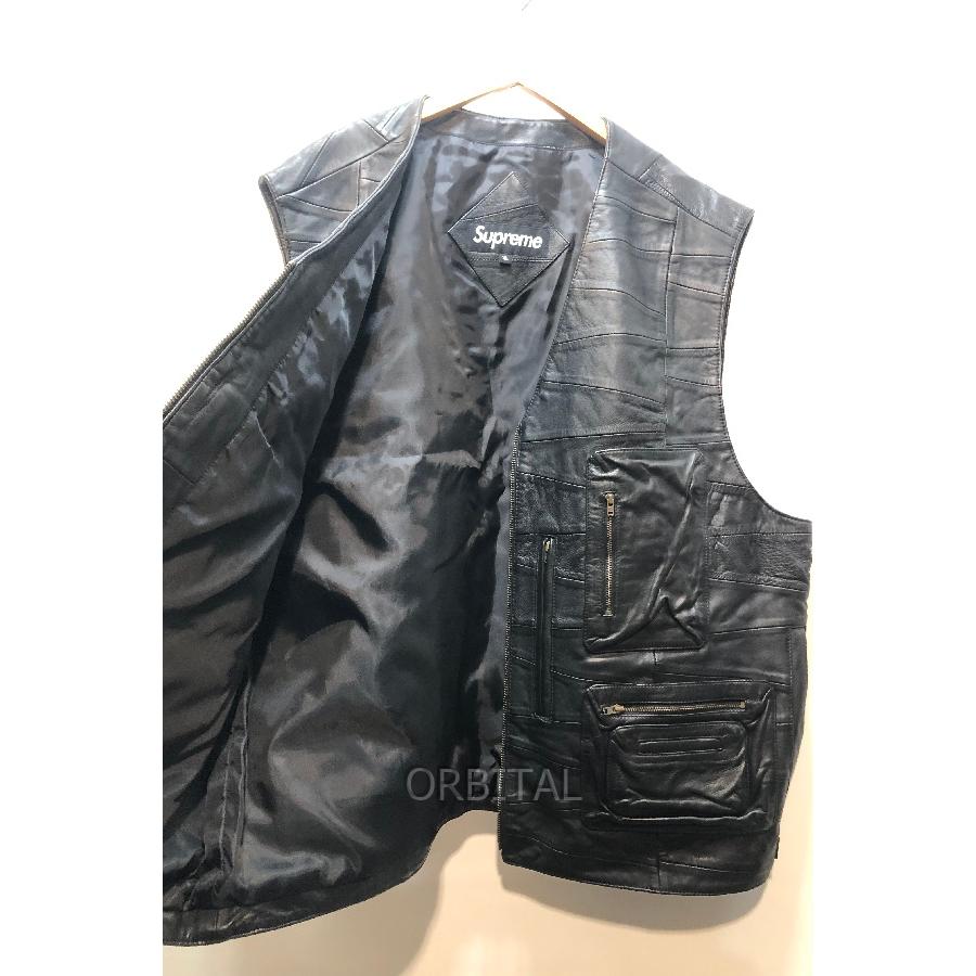 経堂) Supreme シュプリーム 23SS パッチワーク ラムレザー