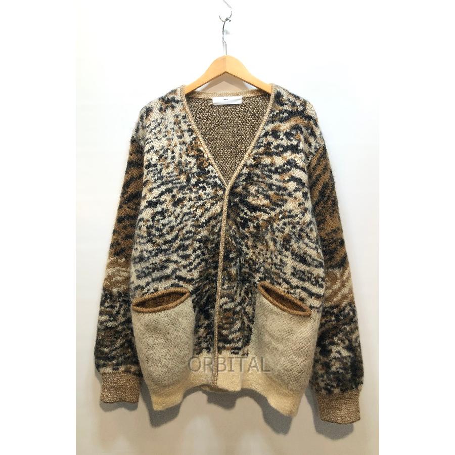 toga virilis トーガ　柄カーディガン モヘヤ　ジャガード TOGA PULLA(トーガプルラ)】モヘアジャガードニットカーディガン