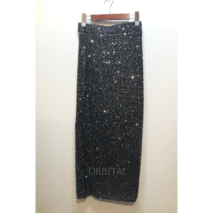 経堂) CINOH チノ 24SS SPANGLE KNIT SKIRT スパンコールニット 