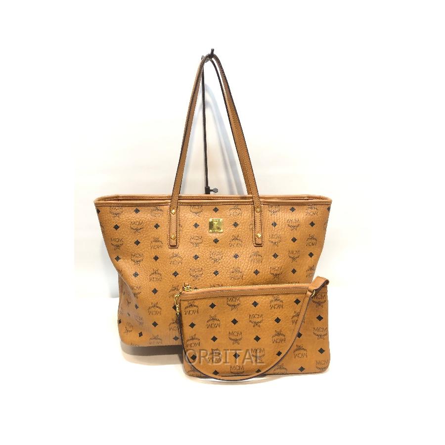 MCM ロゴプリントトートバッグ ブラウンショルダー無し！ トート & ショッパー | MCM® JP