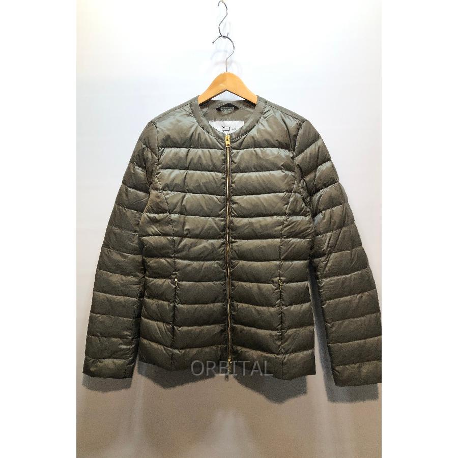 経堂) WOOLRICH ウールリッチ ノーカラー ダウンジャケット カーキ
