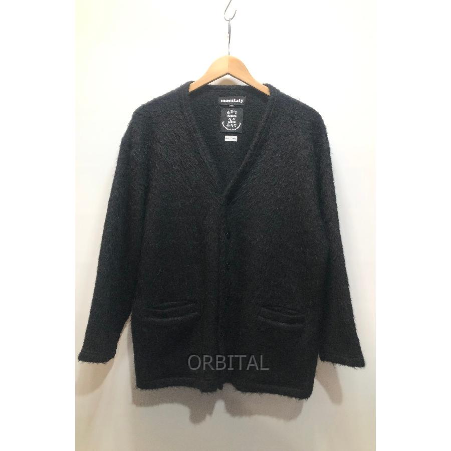 値下げ依頼 モニタリー シャギー カーディガン 黒 M モヘアカーディガン MONITALY（モニタリー） 経堂) 南商店 シャギー Vネック カーディガン
