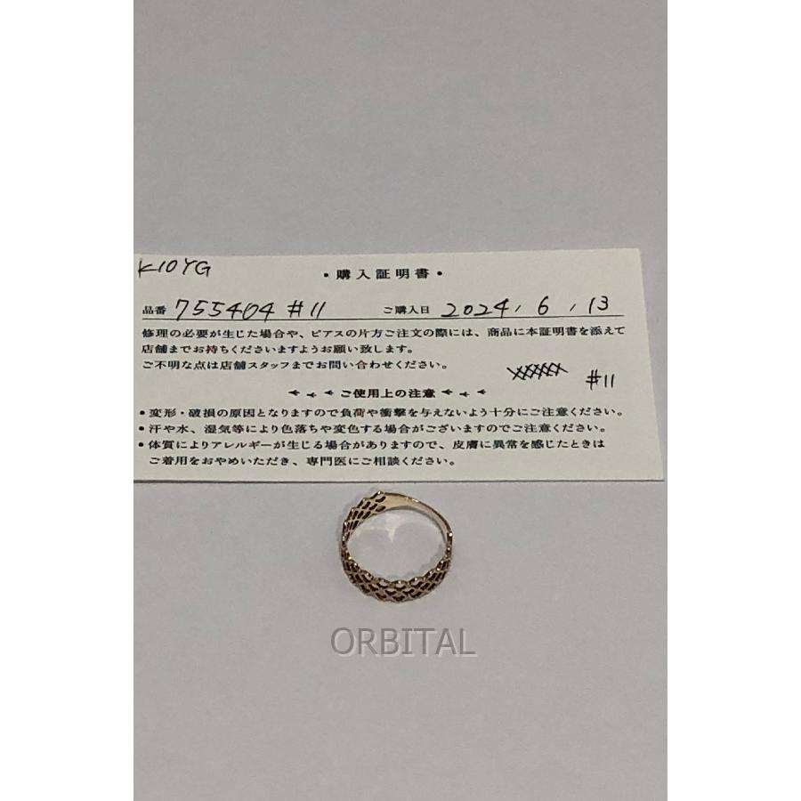 cui-cui 10Kリング　11号 cui-cui（キュイキュイ） 経堂) ゴールド メッシュ リング K10YG