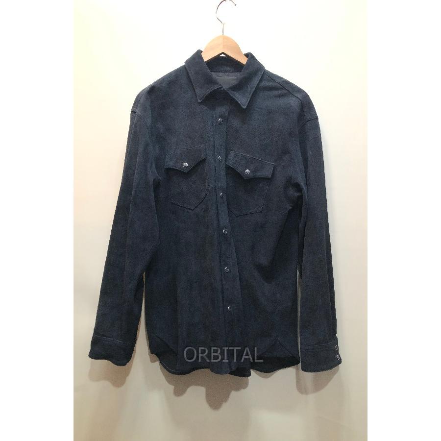 DENHAM（デンハム） 経堂) やぎ革 スウェード レザー シャツ サイズL