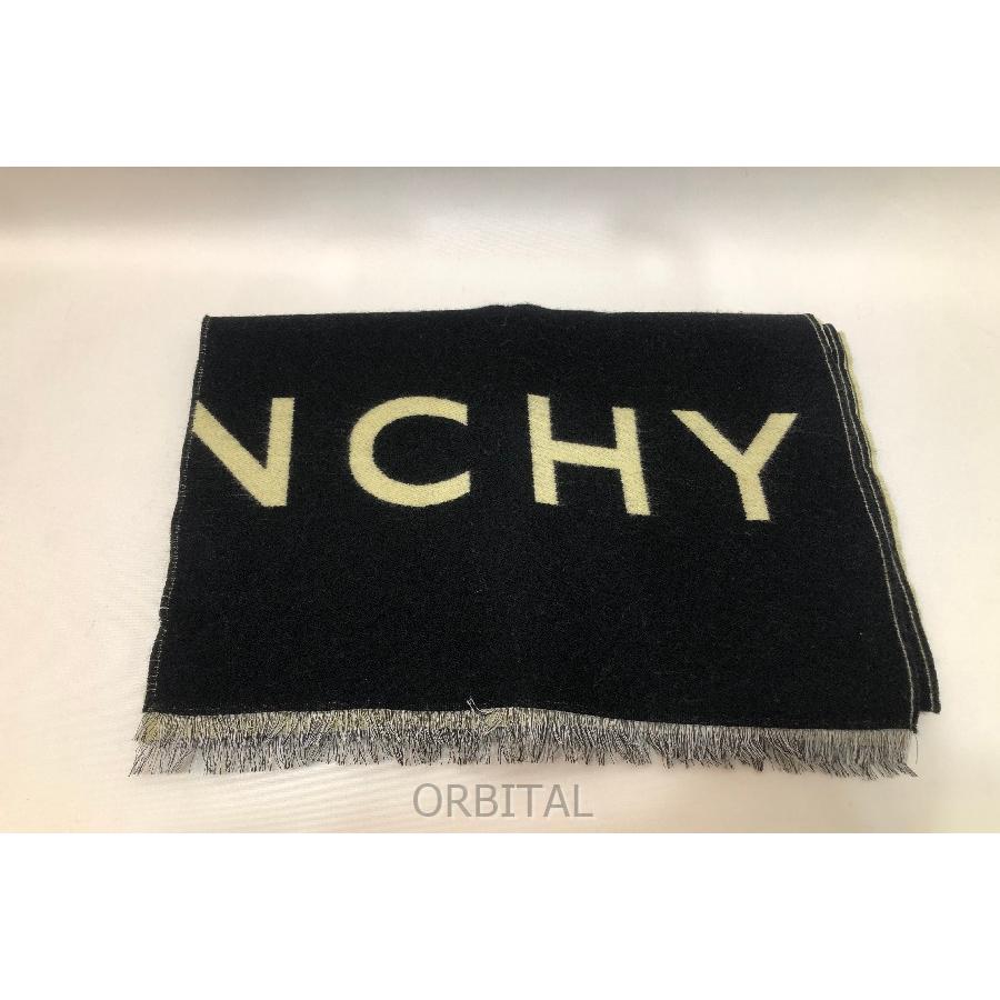 GIVENCHY（ジバンシィ） 経堂)ジバンシィ ウールシルク混ロゴマフラー