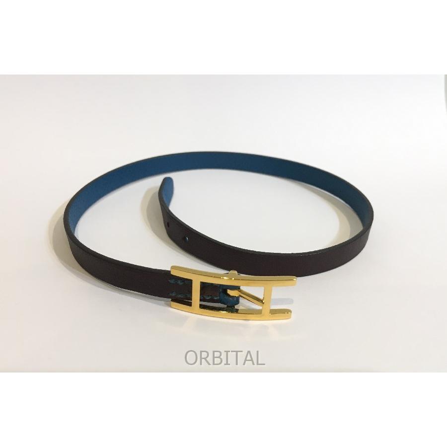 二子玉)HERMES エルメス レザーブレスレット ビーアピ ドゥブル