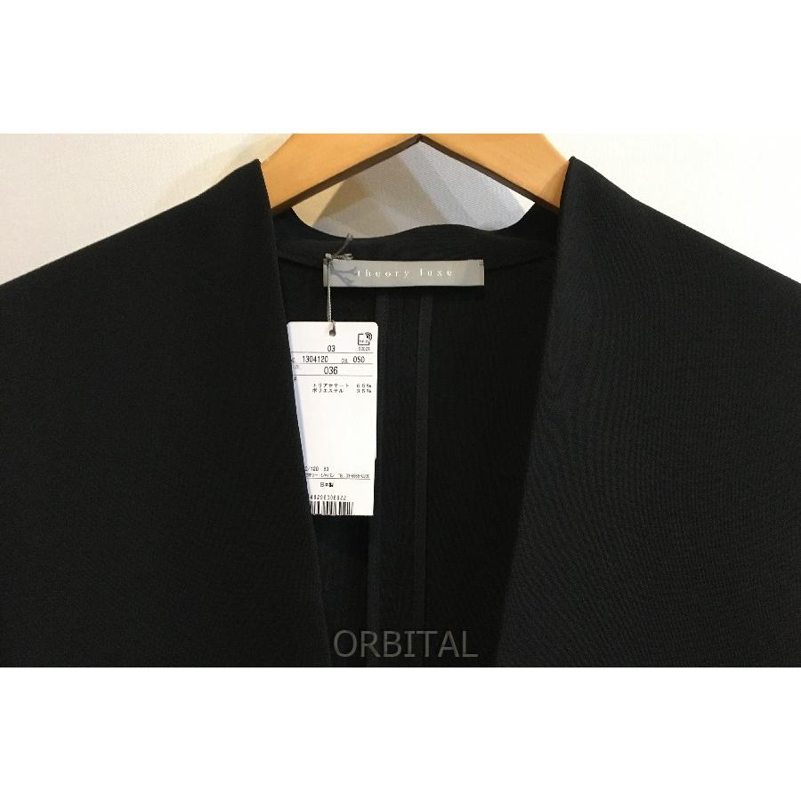 theory luxe LIVE ノーカラージャケット Gill 黒 36