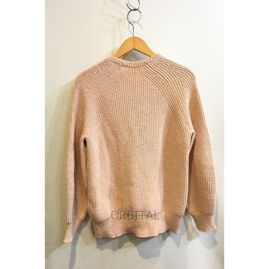 Drawer - ドゥロワー 7G 畦編み クルーネックプルオーバー ニット 二子玉)Drawer ドゥロワー 7G畦編みクルーネックプルオーバー