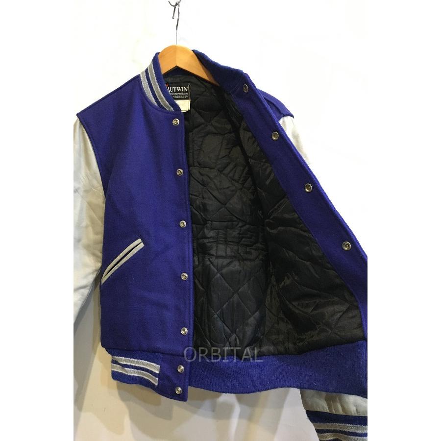 【美品】BUTWIN 　ウールレザー　 スタジャン　ブラック　XL相当 BUTWIN ブルゾン アウター 「 / バトウィン 」 ナイロン
