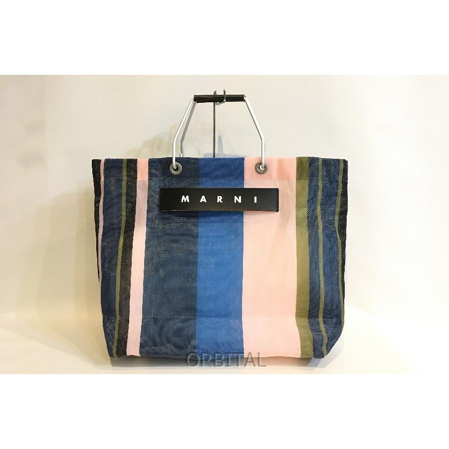 二子玉) MARNI MARKET マルニ マーケット トートバッグ STRIPE BAG