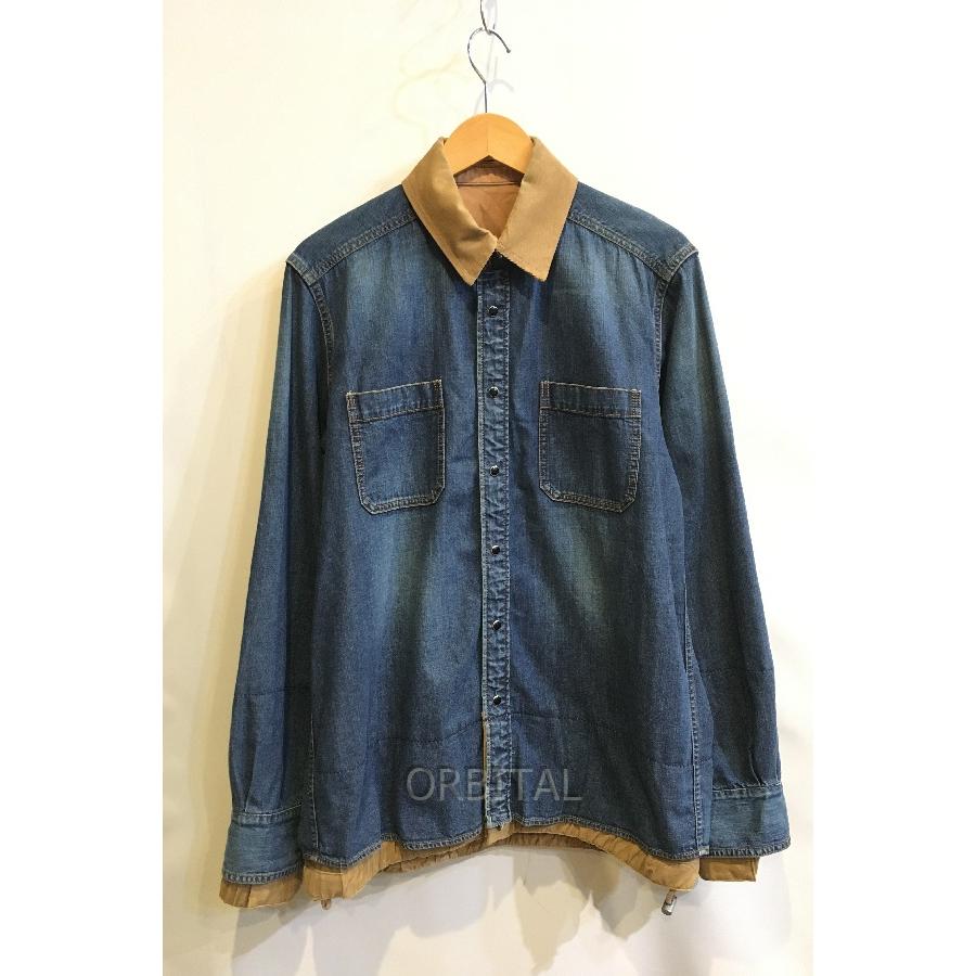 sacai レイヤードデニムシャツ