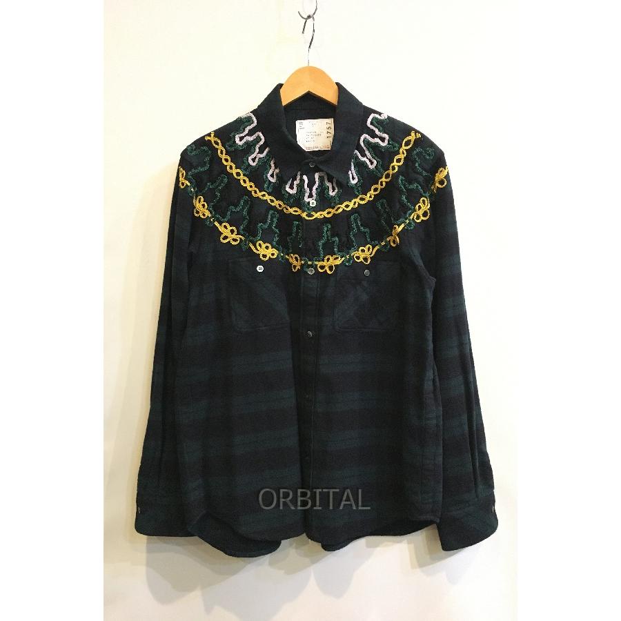 二子玉) sacai サカイ 18AW Embroidery Check Shirt エンブロイダリー 