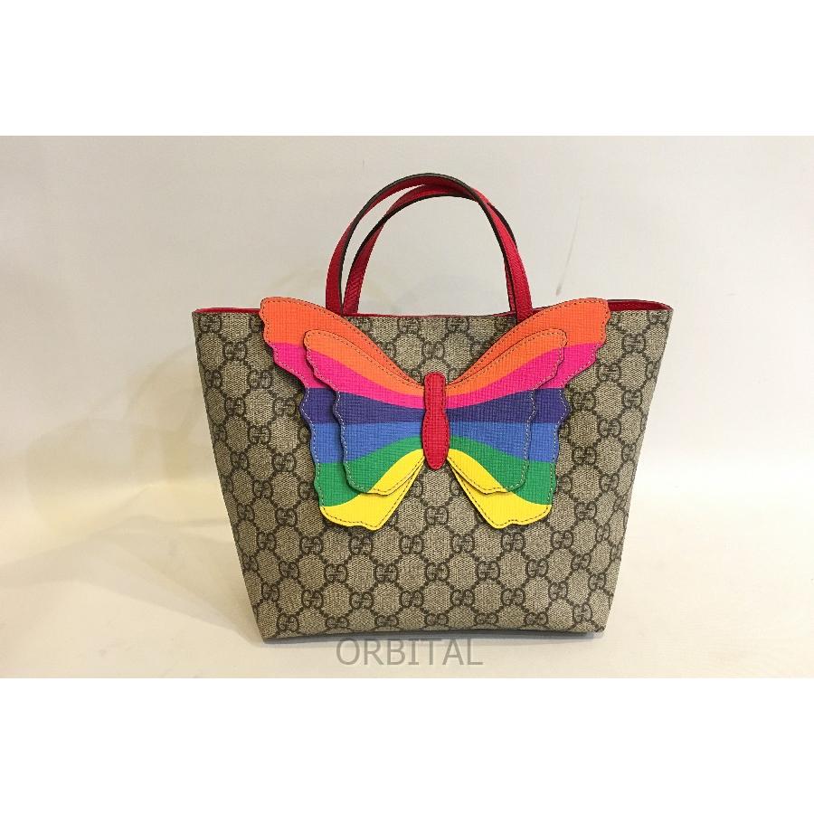 【超希少】グッチ クラッチバッグ ポーチ GGスプリーム レインボーバタフライ 二子玉)GUCCI グッチ 550768 GGスプリーム レインボーバタフライ
