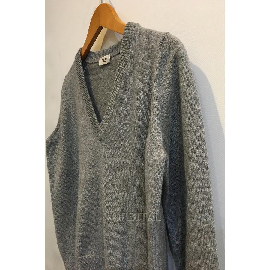 CELINE セリーヌ M サマーニットワンピ バイカラー 半袖 Vネック