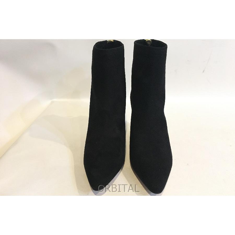 二子玉) ペリーコ PELLICO 未使用 アンクルブーツ 定価79,200円 スウェード ヒール ブラック ドゥーズィエムクラス 37.5 24cm