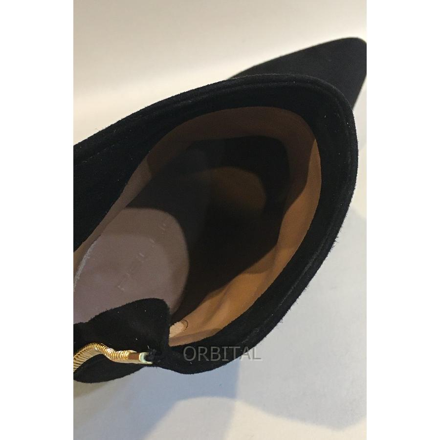 二子玉) ペリーコ PELLICO 未使用 アンクルブーツ 定価79,200円 スウェード ヒール ブラック ドゥーズィエムクラス 37.5 24cm