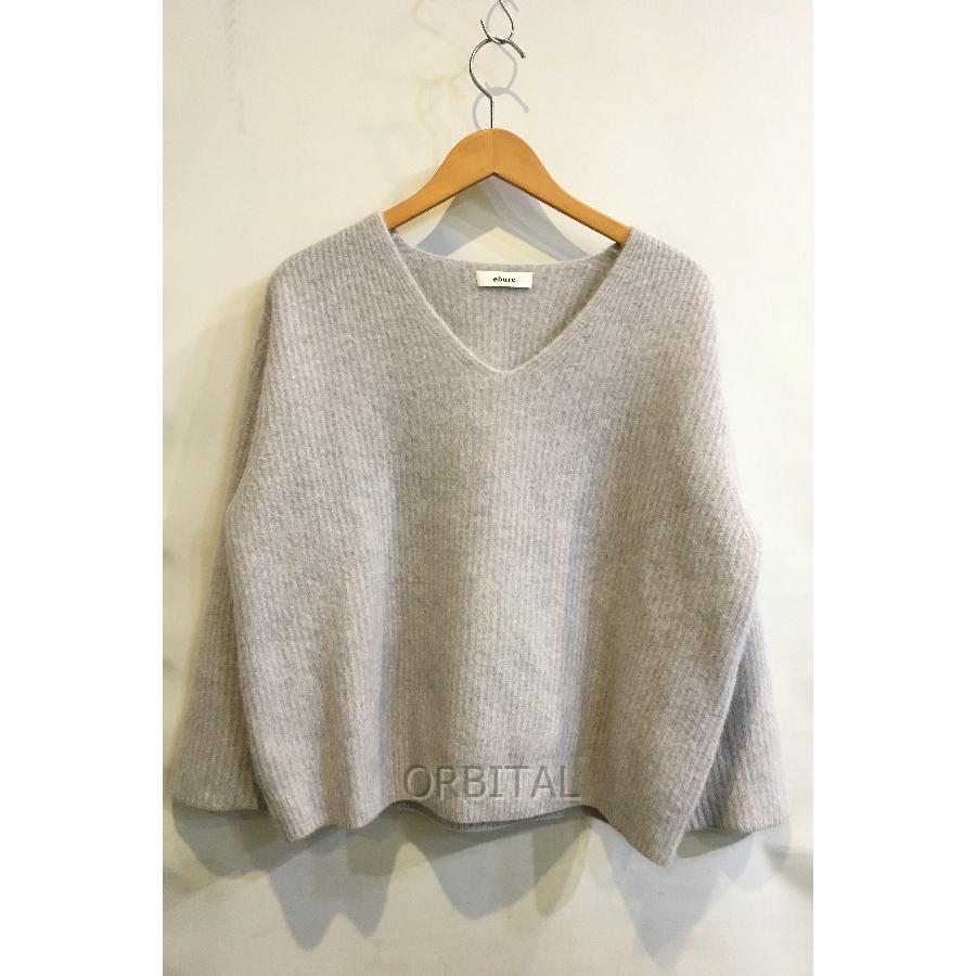 二子玉)ebure エブール シャギーフォックス Vネックニットプルオーバー  