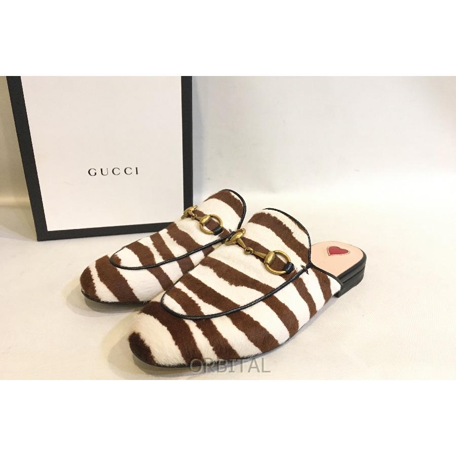二子玉)GUCCI グッチ ゼブラハラコミュール フラット ビット