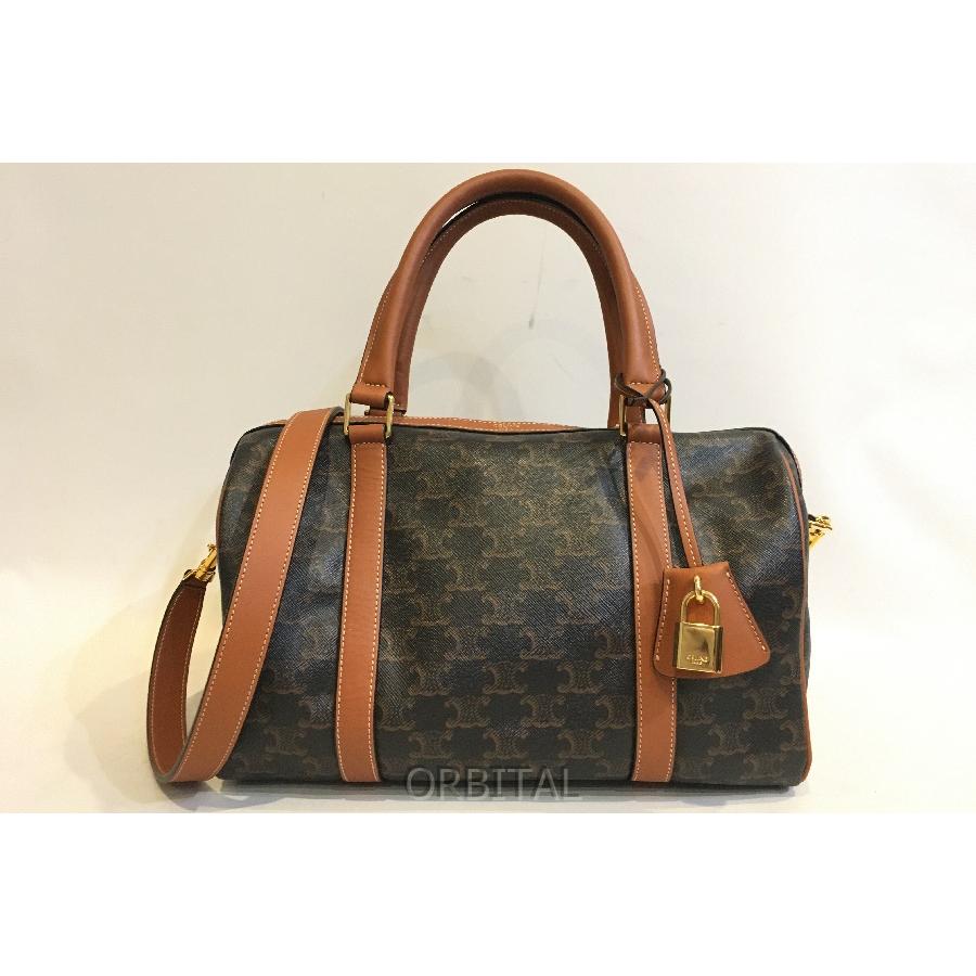 二子玉) CELINE セリーヌ ボストンバッグ トリオンフキャンバス 二子玉) CELINE セリーヌ ボストンバッグ トリオンフキャンバス