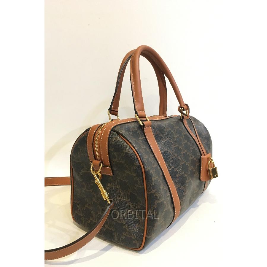 二子玉) CELINE セリーヌ ボストンバッグ トリオンフキャンバス 二子玉) CELINE セリーヌ ボストンバッグ トリオンフキャンバス