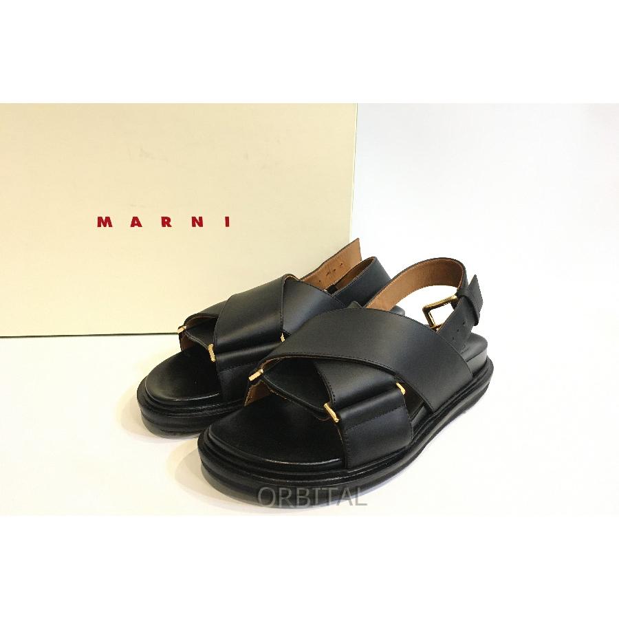 マルニ　サンダル　黒　22.5 35 マルニサンダル黒22.5 35