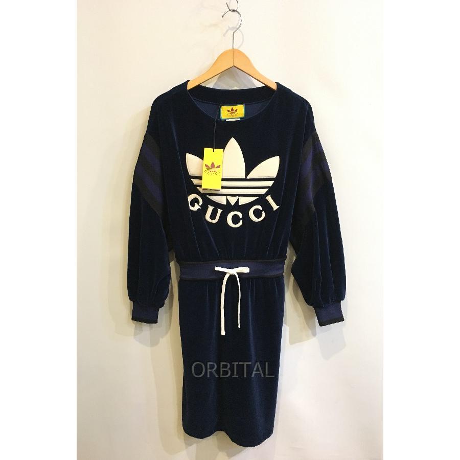 二子玉)GUCCI×adidas グッチ×アディダス 22-23FW 未使用 ベロアロゴ 