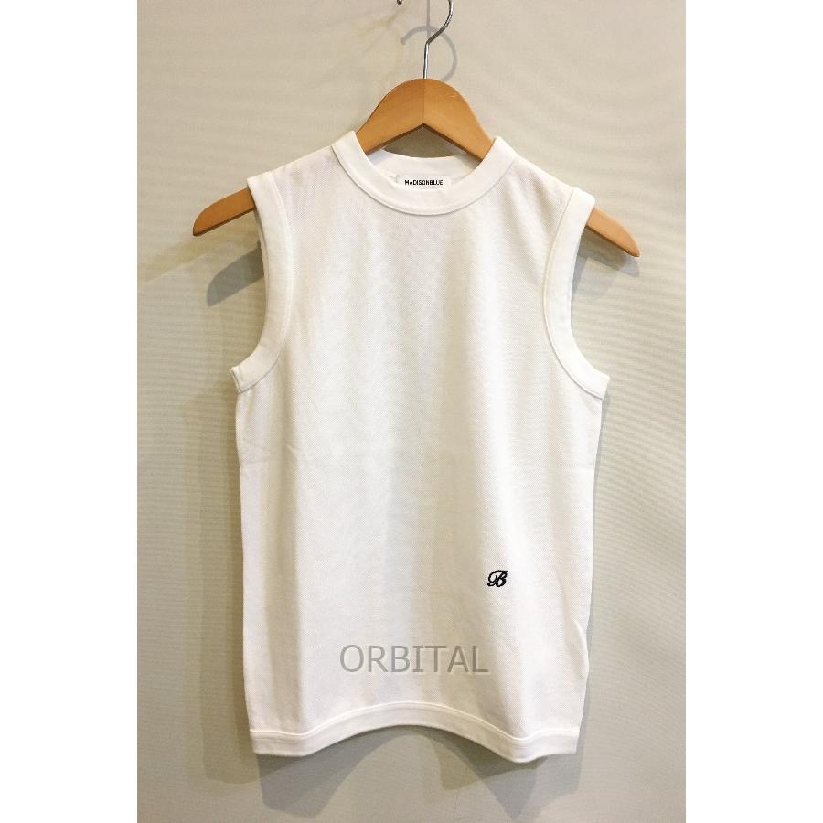 二子玉)MADISON BLUE マディソンブルー 鹿の子ノースリーブカットソー  